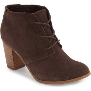TOMS Lunata Lace Up Size 8 Bootie in Dark Brown